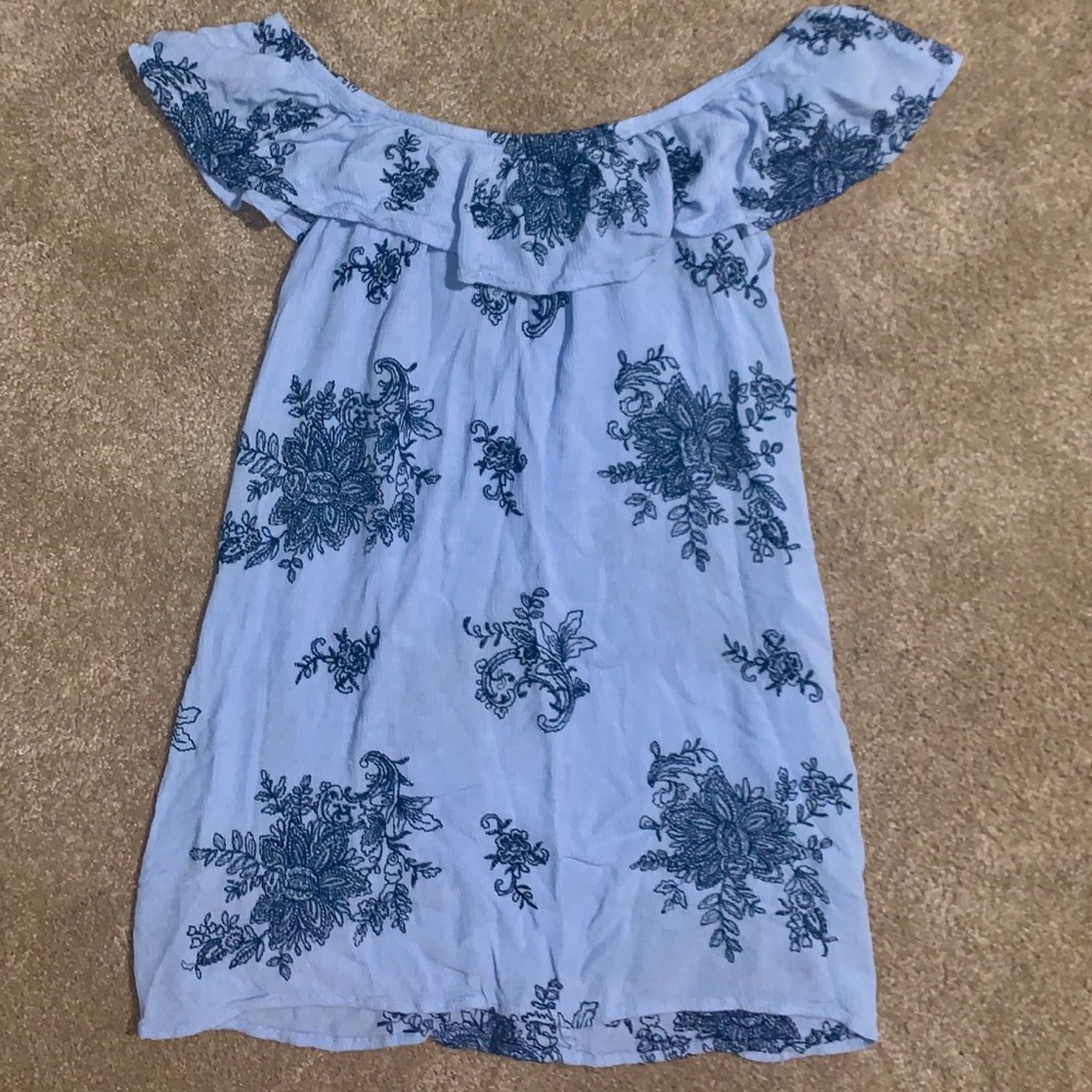 L.A. Hearts Blue Ruffled Top